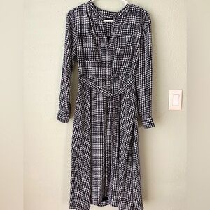 Banana Republic Houndstooth Midi Shirtdress